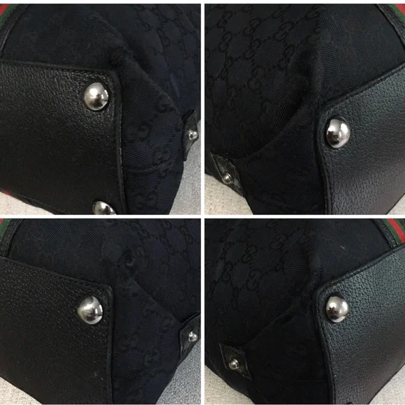 Authentic Gucci black monogram canvas tote bag - Picture 11 of 16